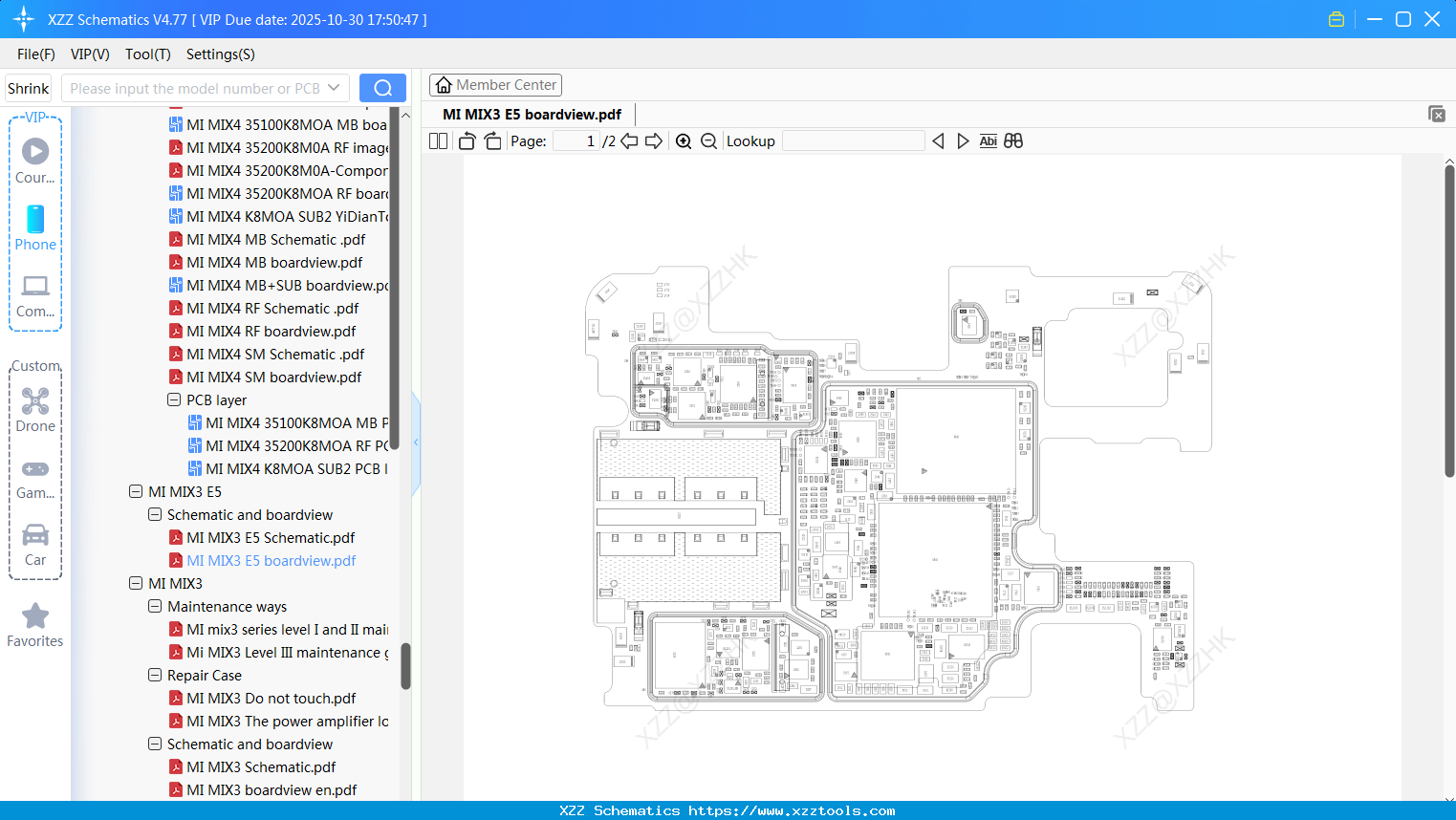Xiaomi MI MIX3 E5 Boardview